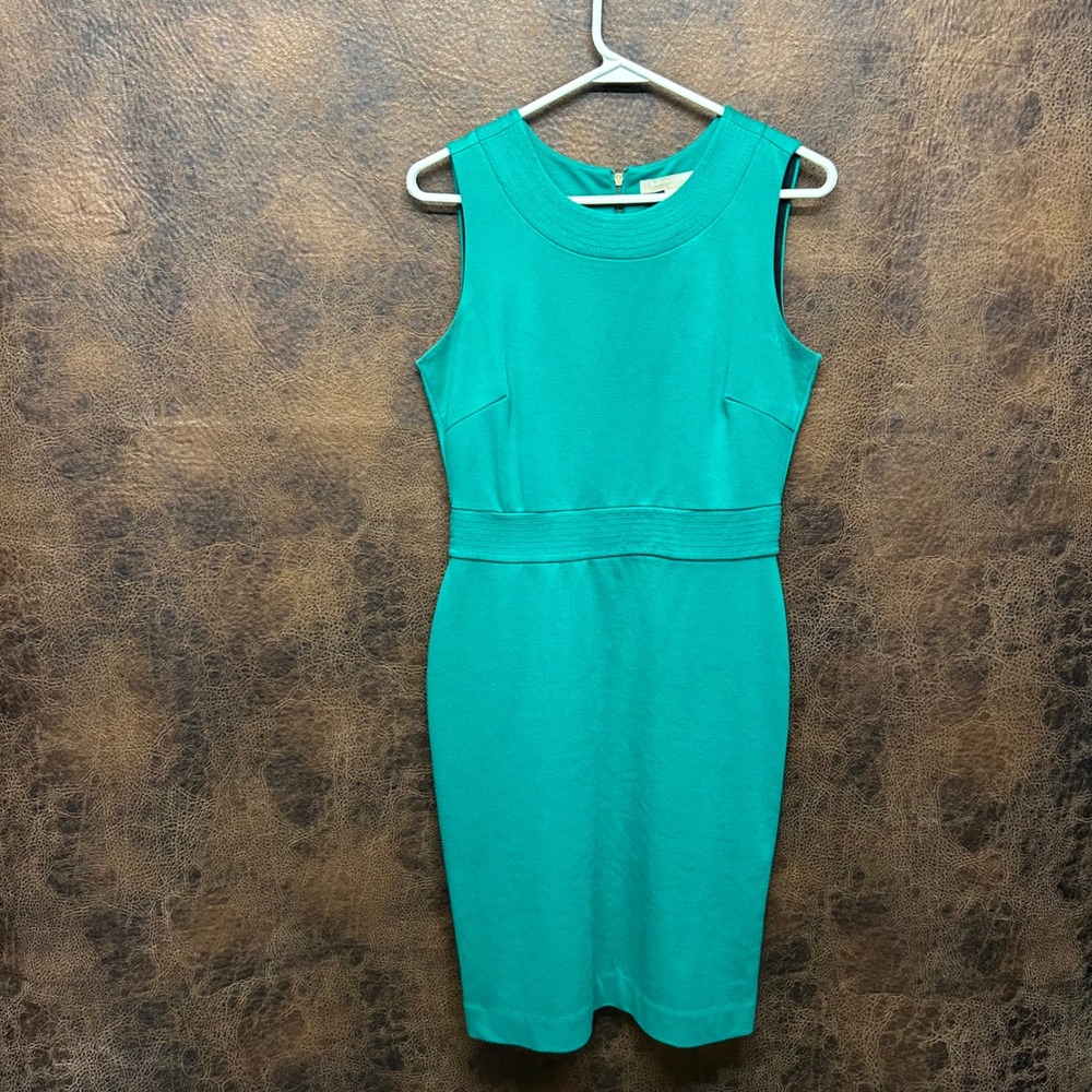 Banana Republic Kelly Emerald Green Sheath Dress Size 4 Bridesmaid Business Work